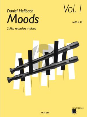 Hellbach Moods Vol.1 2 Alto Recorders-Piano (Bk-Cd)