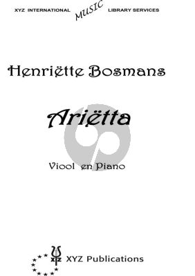 Bosmans Arietta Viool en Piano
