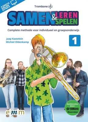 Kastelein-Oldenkamp Samen Leren & Samenspelen 1 Trombone Vioolsleutel (Boek met Audio online)
