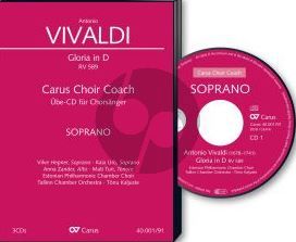 Vivaldi Gloria RV 589 D-dur (Soli [SSA]-SATB-Orch.) Sopran Chorstimme CD (Carus Choir Coach)
