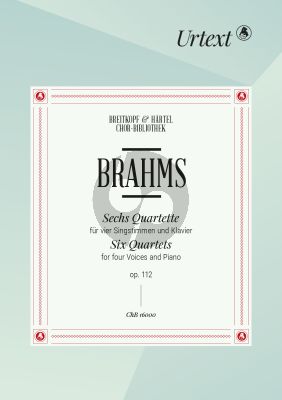Brahms 6 Quartette Op.112 SATB-Klavier (Bernd Wiechert)