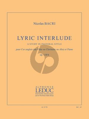 Bacri Lyric Interlude Op.110b Cor Anglais (or Flute/Clarinet/Viola) and Piano
