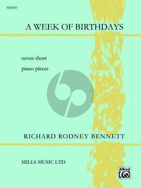Bennett A Week of Birthdays Piano solo