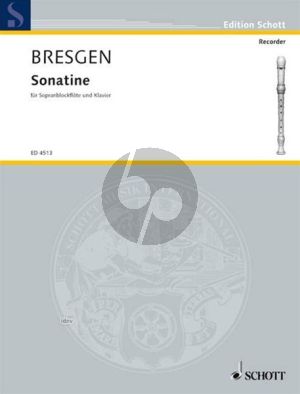 Bresgen Sonatine Sopranblockflöte und Klavier