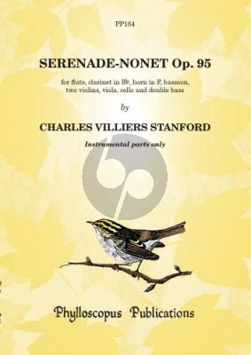 Stanford Serenade-Nonet Op.95 Fl.-Clar.[Bb]-Horn[F]- Bsn.-2 Vi.-Va.-Vc.-Bass (Parts) (C. M. M. Nex)
