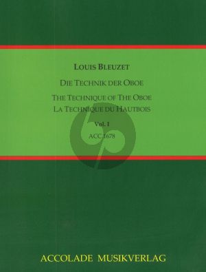 Bleuzet Die Technik der Oboe Band 1 (Text frz.,dt.,engl.)
