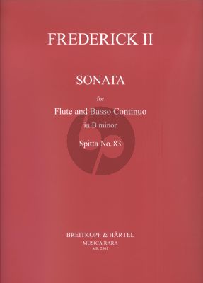 Grosse Sonata B-minor Spitta No.83 Flute-Bc (edited by Mary Oleskiewicz) (cont. by David Schulenberg)