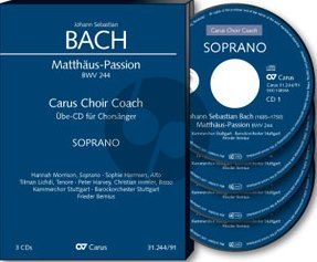 Bach Matthaus Passion BWV 244 Soli-Choir-Orch. Tenor Chorstimme 4 CD's (Carus Choir Coach)