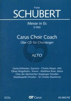 Schubert Messe Es-dur D.950 Soli-Chor Orchester Alt Chorstimme MP3-CD (Carus Choir Coach)