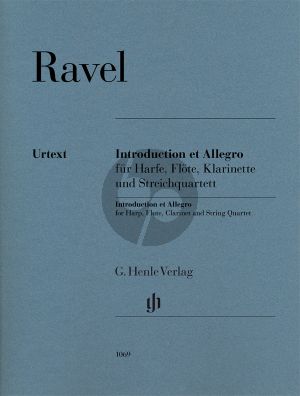 Ravel Introduction et Allegro Harfe-Flöte-Klarinette und Streichquartett Stimmen (ed. Peter Jost) (Henle-Urtext)