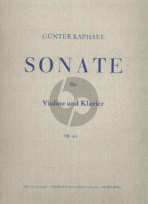 Raphael Sonate 3 C-Dur Op.43 Violine-Klavier
