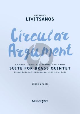 Livitsanos Circular Argument Suite for Brass Quintet (Score/Parts)