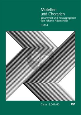 Motetten und Chorarien Heft 4 SATB (Johann Adam Hiller)