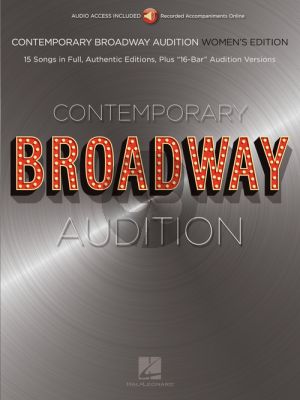 Contemporary Broadway Audition: Women's Edition (Book with Audio online)