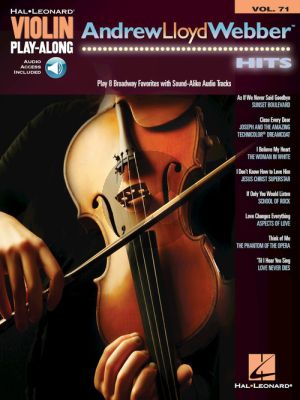 Andrew Lloyd Webber Hits Violin Play-Along Volume 71 (Book with Audio online)