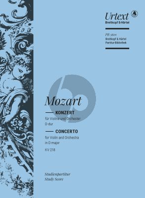 Mozart Konzert D-dur KV 218 Violine-Orchester Studienpartitur (Cliff Eisen)
