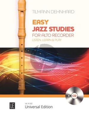 Dehnhard Easy Jazz Studies for Alto Recorder (Bk-Cd)