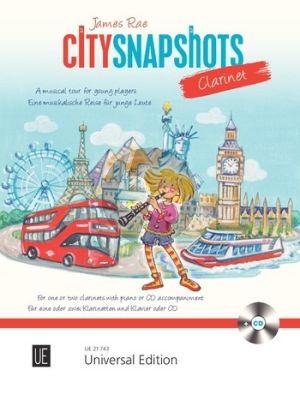 Rae City Snapshots for 1-2 Clarinets with CD or Piano Accompaniment (Bk-Cd)