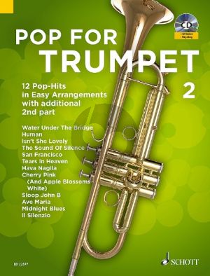 Pop For Trumpet 2 ( 12 Pop-Hits in easy arrangements with additional 2nd part) (Bk-Cd) (arr. Uwe Bye)