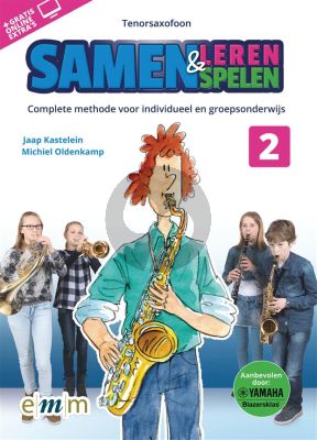 Kastelein-Oldenkamp Samen Leren & Samenspelen Vol.2 Tenorsaxofoon Boek-Audio-Online
