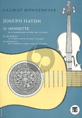 Haydn 22 Menuette Violine-Gitarre oder 2 Gitarren Monkemeyer Spielpartitur