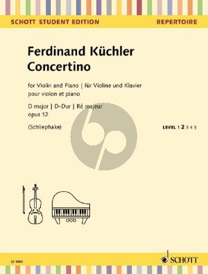 Kuchler Concertino D-major Op.12 Violin-Piano (edited by Ulrich Schliephake)