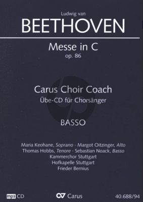 Beethoven Messe C-dur Op.86 SATB soli-SATB-Orch. (lat.) Bass Chorstimme CD (Carus Choir Coach)
