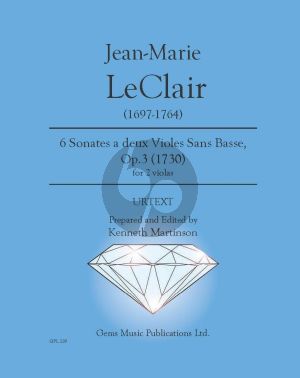 Leclair 6 Duets Op.3 No.1-6 ed. Kenneth Martinson (2 Violas)