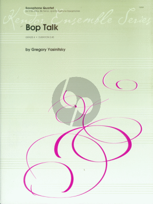 Yasinitsky Bop Talk 4 Saxophones (AATB) (Score/Parts)