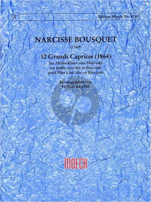 Bousquet 12 Grands Caprices (1864) Altblockflöte (Reyne)