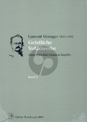 Menager Geistliche Vokalwerke für gem. Chor (SATB) a cappella, Männerchor (TTBB) a cappella und fünf zweistimmige Gesänge mit Orgelbegleitung