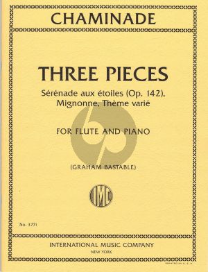 Chaminade 3 Pieces Flute and Piano (edited by Graham Bastable)