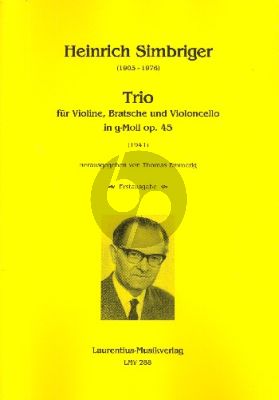 Simbriger Trio für Violine, Bratsche und Violoncello in g-Moll, op. 45 (1941)