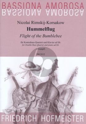 Rimsky-Korsakov Hummelflug (Flight of the Bumblebee) 4 Kontrabassen mit Klavier ad lib. (Part./Stimmen)