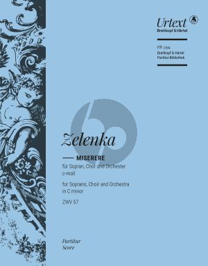 Zelenka Miserere c-moll ZWV 57 Soprano-Choir-Orchestra (Full Score) (Hutzel-Kohlhase)