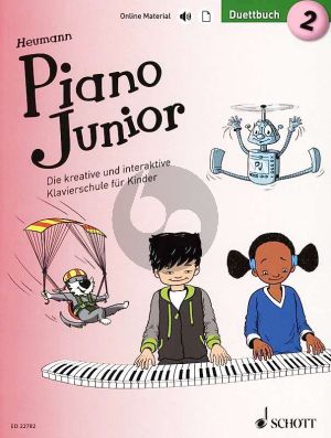 Heumann Piano Junior: Duettbuch 2 (Die kreative und interaktive Klavierschule für Kinder) (Book with Audio online) (german edition)