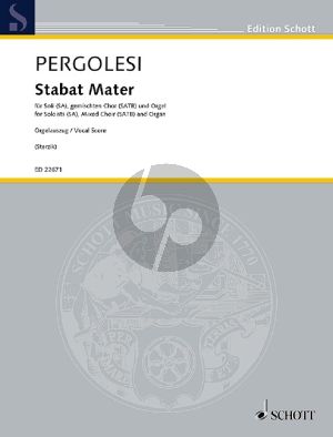 Pergolesi Stabat Mater SA soli-SATB-Orgel (Orgelauszug) (transcr. Torsten Sterzik)