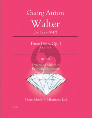 Walter 3 Duos Op. 3 - 2 Violas (Prepared and Edited by Kenneth Martinson) (Urtext)