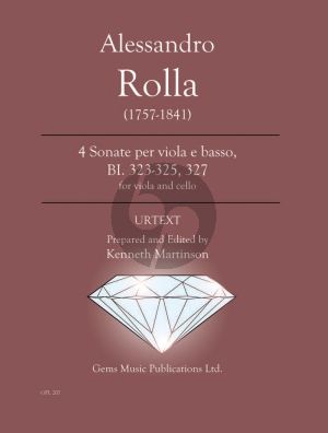 Rolla 4 Sonatas for Viola e Basso (Cello accompaniment) BI. 323 - 325 / 327 (Prepared and Edited by Kenneth Martinson) (Urtext)