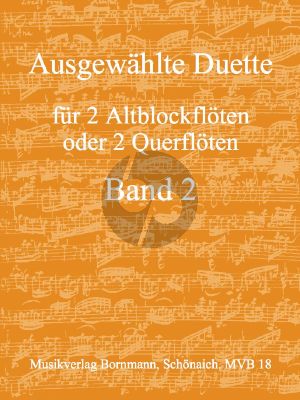 Ausgwahlte Duette Vol. 2 2 Altblockflote oder Floten (Johannes Bornmann)