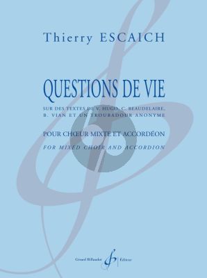 Escaich Questions de Vie pour Choeur Mixte et Accordeon