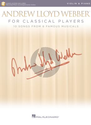 Andrew Lloyd Webber for Classical Players – Violin and Piano (Book with Audio online)