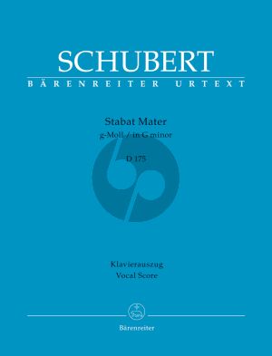 Schubert Stabat Mater g-moll D. 175 SATB-Orchester (Klavierauszug) (Rudolf Faber)