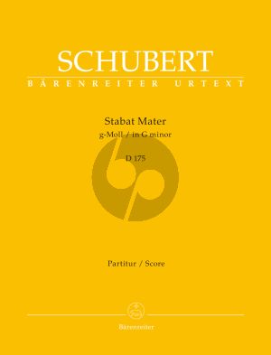 Schubert Stabat Mater g-moll D. 175 SATB-Orchester (Partitur) (Rudolf Faber)