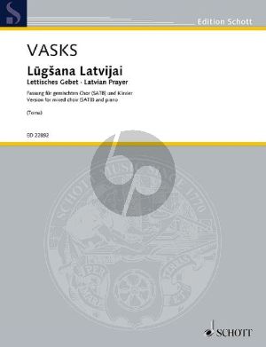 Vasks Lettisches Gebet - Latvian Prayer SATB and Piano (Text von Velta Toma) (latvian text)