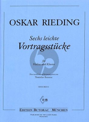 Rieding 6 leichte Vortragsstücke Violine und Klavier (1.Lage) (Tomislav Butorac)