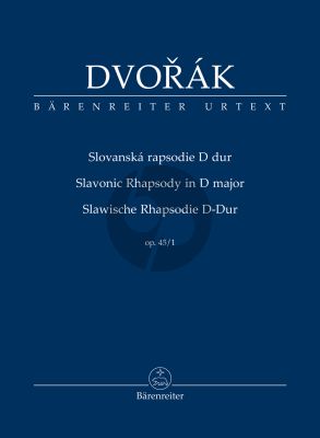 Dvorak Slavonic Rhapsody D-major Opus 45 No. 1 Study Score (edited by Robert Simon)