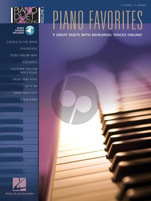 Album Piano Favorites Piano Duet Piano Duet Play-Along Vol. 1 Book with Audio Online