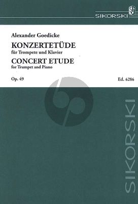 Goedicke Konzert Etude Op.49 Trompete in Bb und Klavier