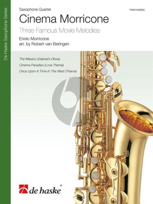 Cinema Morricone 4 Saxophones (SATB) (Score/Parts) (arr. Robert van Beringen)